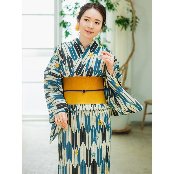 浴衣 レディース 単品 ゆかた 大人 フリーサイズ 綿 麻 レトロ モダン
