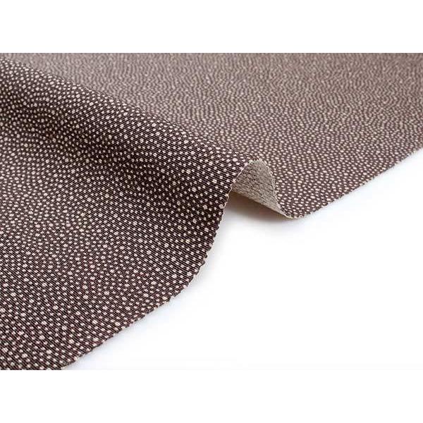 美品　袷　正絹　大小霰　江戸小紋　フルセット　4点　身丈164 裄丈69 正絹 江戸小紋 反物 仕立て付き 濃茶地 大小霰柄 袷 フル