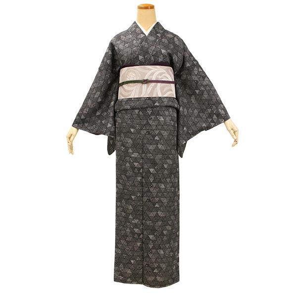 正絹 御召 お着物 縞柄 小紋 しゃれ袋 3点おまとめ ご購入者❣️ 正絹