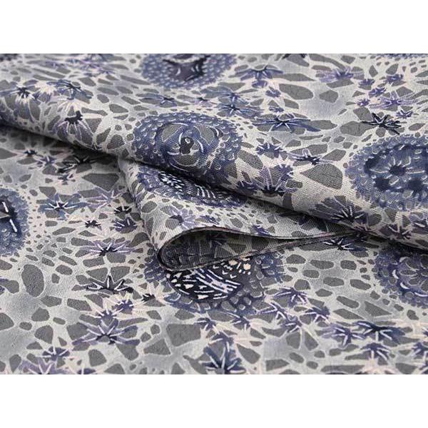 TORAY（東レ） 着物 洗える着物 フルオーダー 仕立て付 グレー地に花の