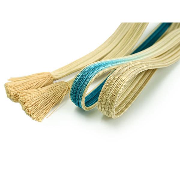 帯揚げ 帯締め セット 正絹 綾竹組 水色 小帽子絞り染め ちりめん 帯揚