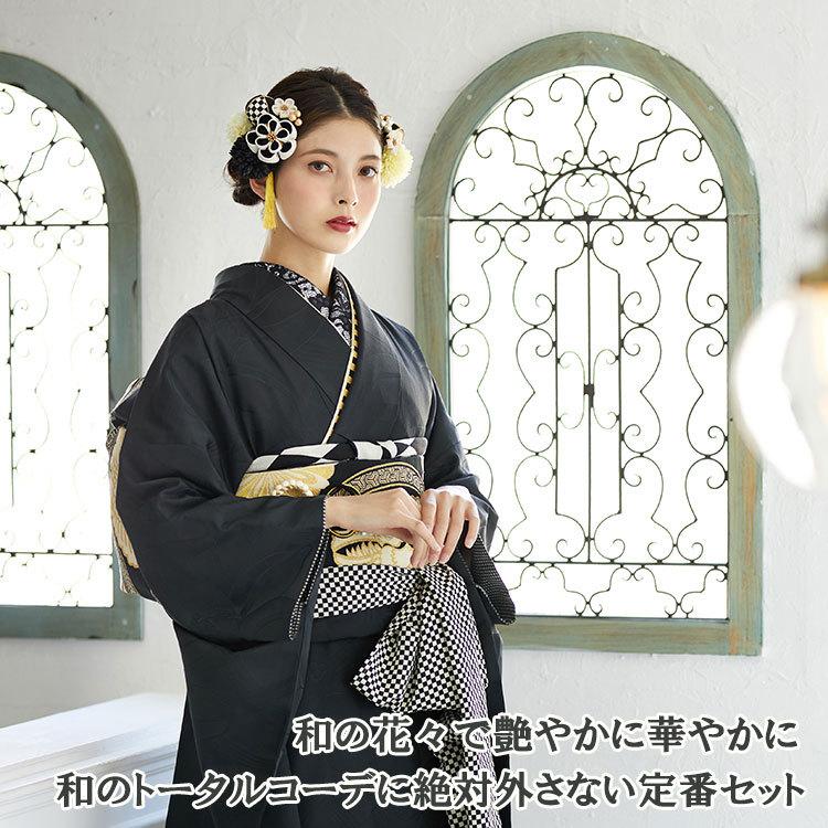 髪飾り 振袖 袴 卒業式 黒 白 つまみ細工 12点セット 結婚式 花 髪飾り 振袖 袴 卒業式 黒 白 つまみ細工 12点セット 結婚式 花