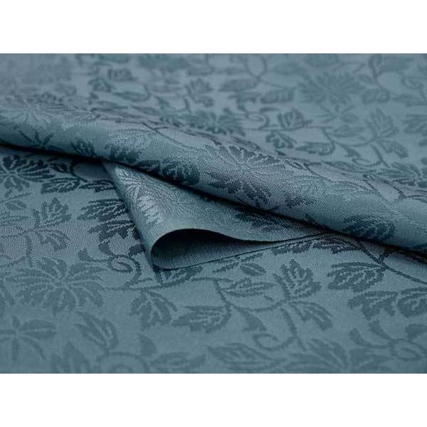 正絹 長襦袢 シルク 反物 フルオーダー 仕立て付き 渋青色地に花唐草柄