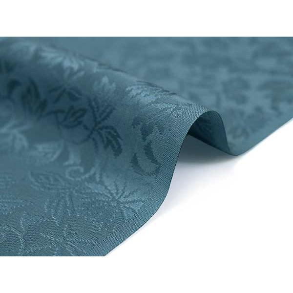 正絹 長襦袢 シルク 反物 フルオーダー 仕立て付き 渋青色地に花唐草柄