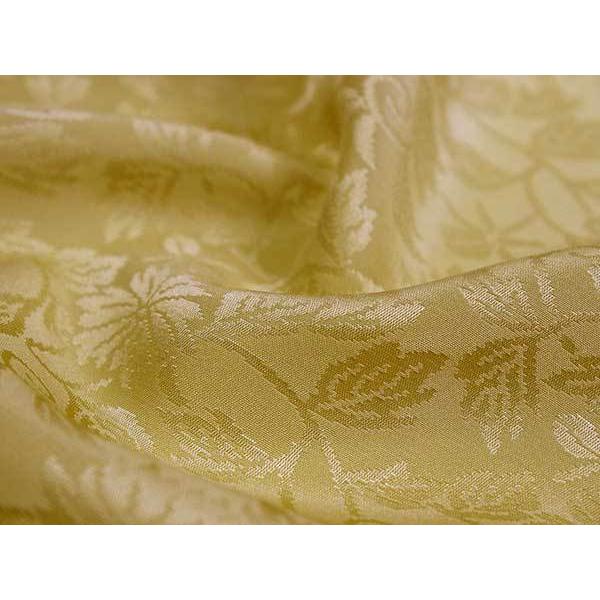 ⭐️完成品⭐️ 正絹 長襦袢 シルク 反物 フルオーダー 仕立て付き 渋黄色地に花唐草柄 女性 レディース 着物 和装 和服 きもの 単品 フォーマル おしゃれ 上品 送料無料 【Z4127561277】(21780円)