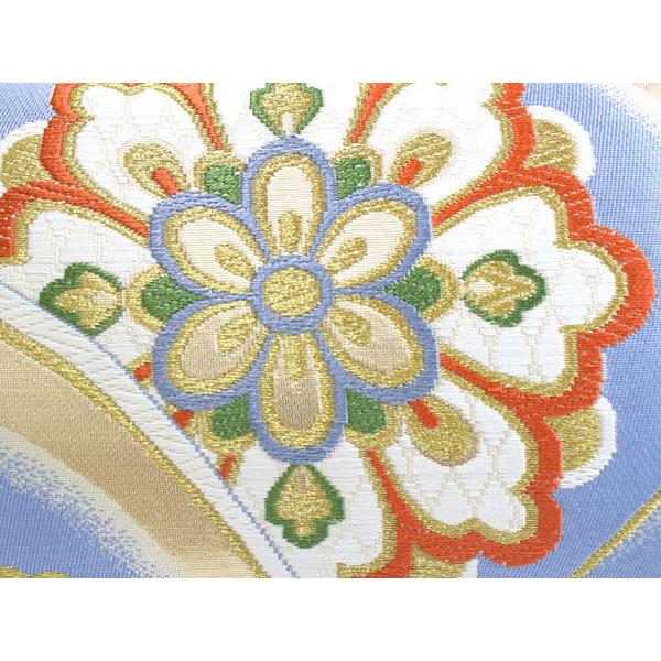 草履バッグセット 振袖 成人式 二尺袖 卒業式 水色地華紋柄 フリー