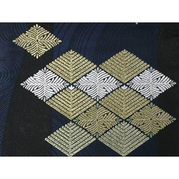 袋帯　着物　和装　礼装 袋帯 礼装 黒 金 赤 緑 紫 六角形 三角 単品 新品 振袖 フォーマル