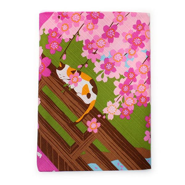 風呂敷 綿小ふろしき お花見 桜 4月 ピンク色 50cm 中巾 小さい 日本製