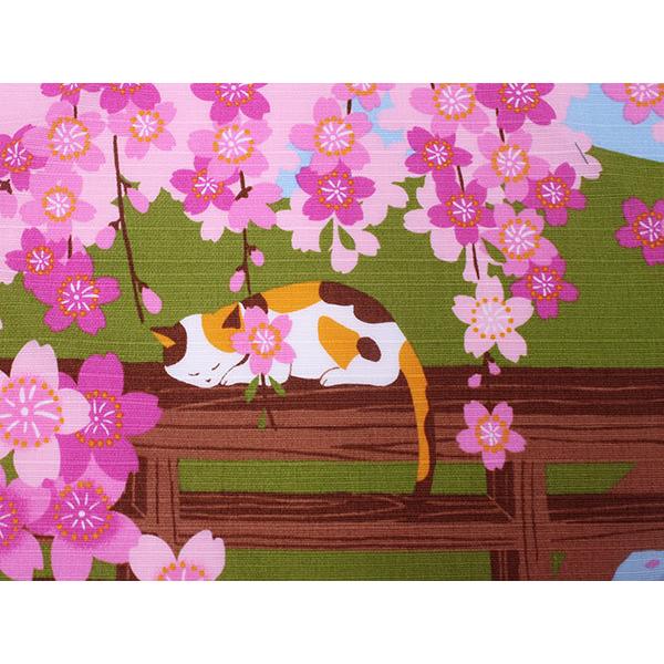 風呂敷 綿小ふろしき お花見 桜 4月 ピンク色 50cm 中巾 小さい 日本製