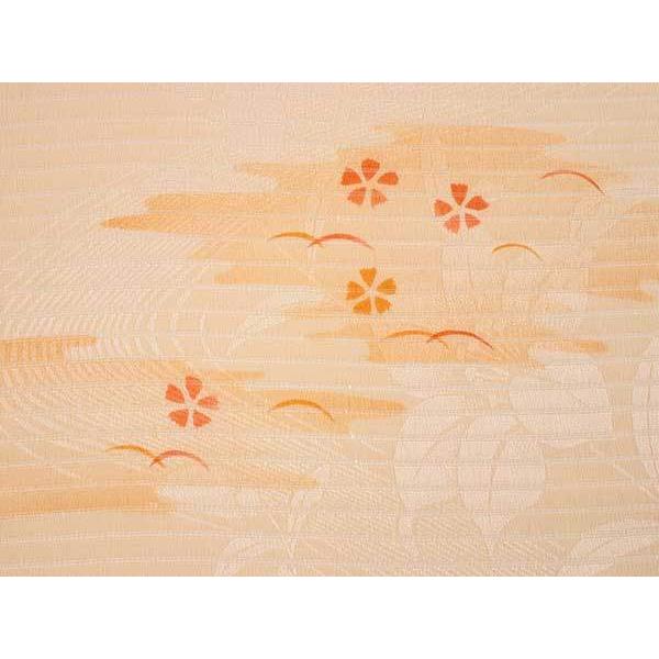 帯揚げ 帯締め セット 夏 カジュアル向き みかん色 雲取り 桜 芝 帯揚げ 帯締め セット 夏 カジュアル向き みかん色 雲取り 桜 芝