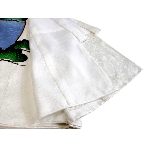 お宮参り 産着 男の子 白 鷹 着物 長襦袢 セット 一つ身 掛着 古典