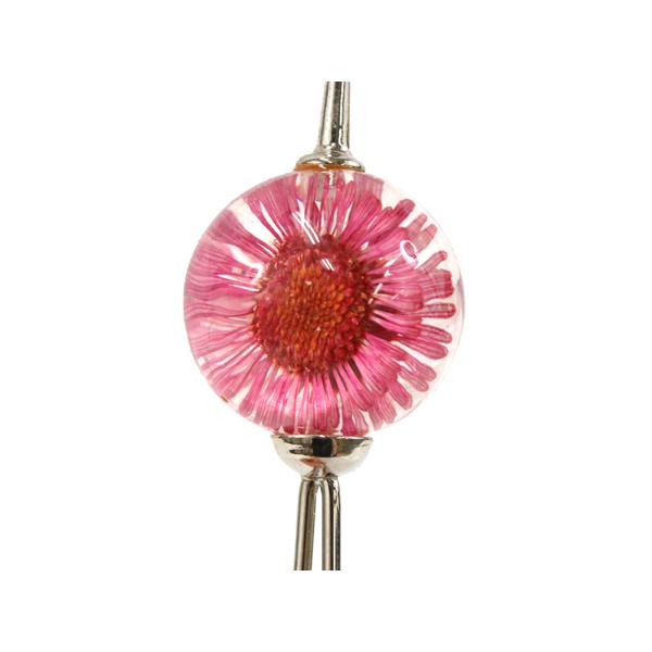 かんざし 和装 ピンク ドライフラワー 簪 玉 玉かんざし 二本足 和装