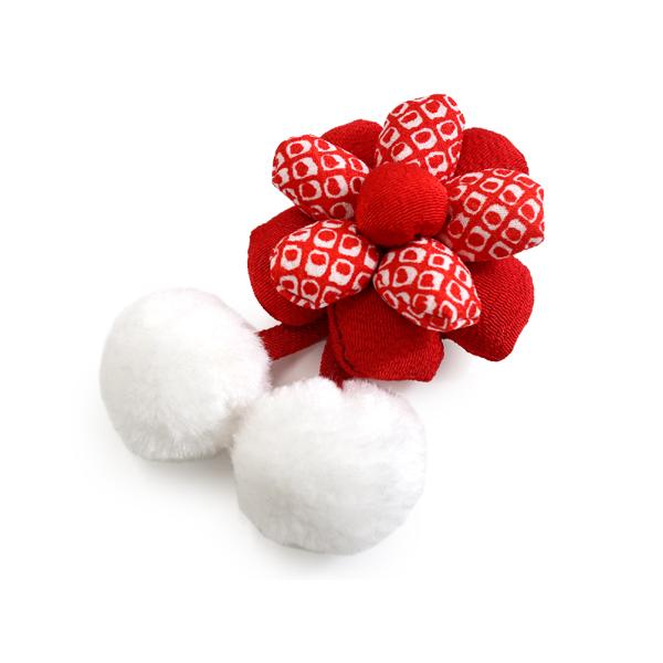 shuです(正絹新品の被布） 七五三 3歳 三歳 正絹 被布コート 単品 女の子 赤 レッド 白