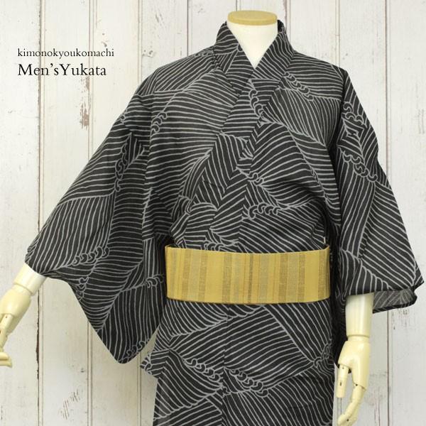 激安単価で メンズ浴衣 単品 墨黒地 グレー系波柄 L Ll 浴衣のみ 仕立上がり セール対象外 送料無料 楽天市場 Kuljic Com