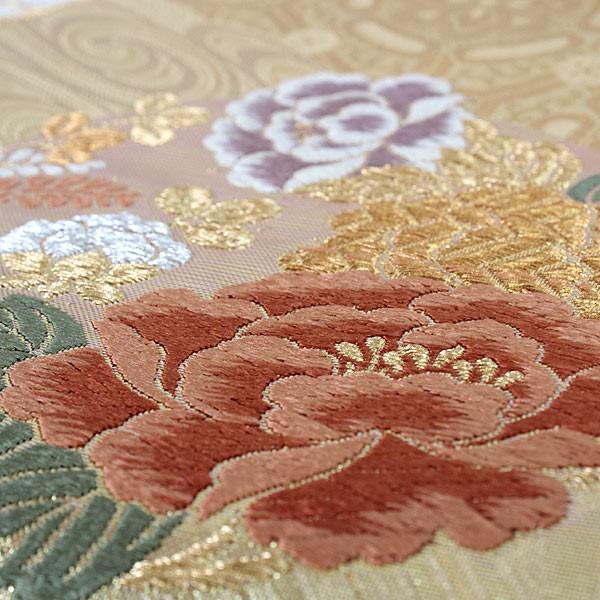 極美品 正絹 袋帯 西陣織 華紋 蜀江文様 金糸 礼装 フォーマル 訪問着 留袖 袋帯 フォーマル 未使用 正絹 京都 西陣 じゅらく 黄皇絲 金銀糸