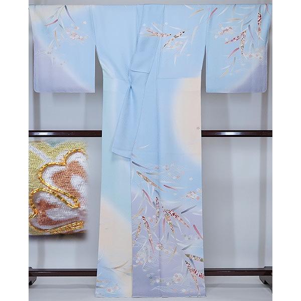 裄68cm　身丈164cm　新品　お仕立上り　訪問着　水色 (2861215-0963RYA)の画像