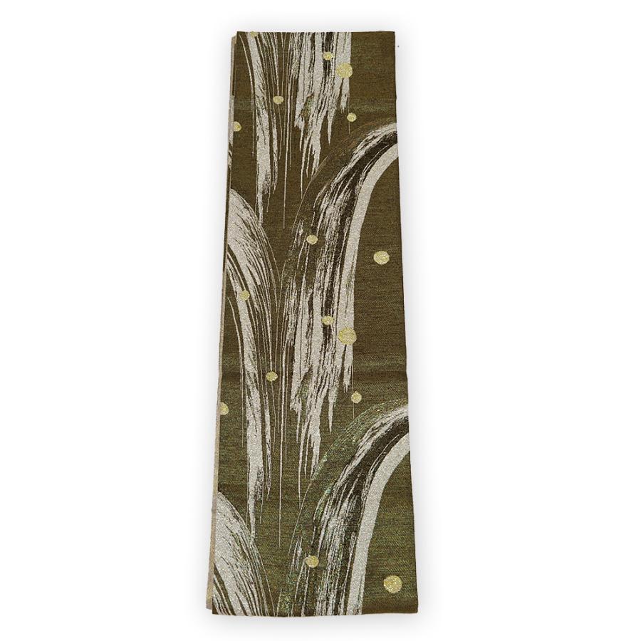 誂え流れ 未使用品 誉田屋 誉田屋源兵衛 純金 六通柄 袋帯／金  