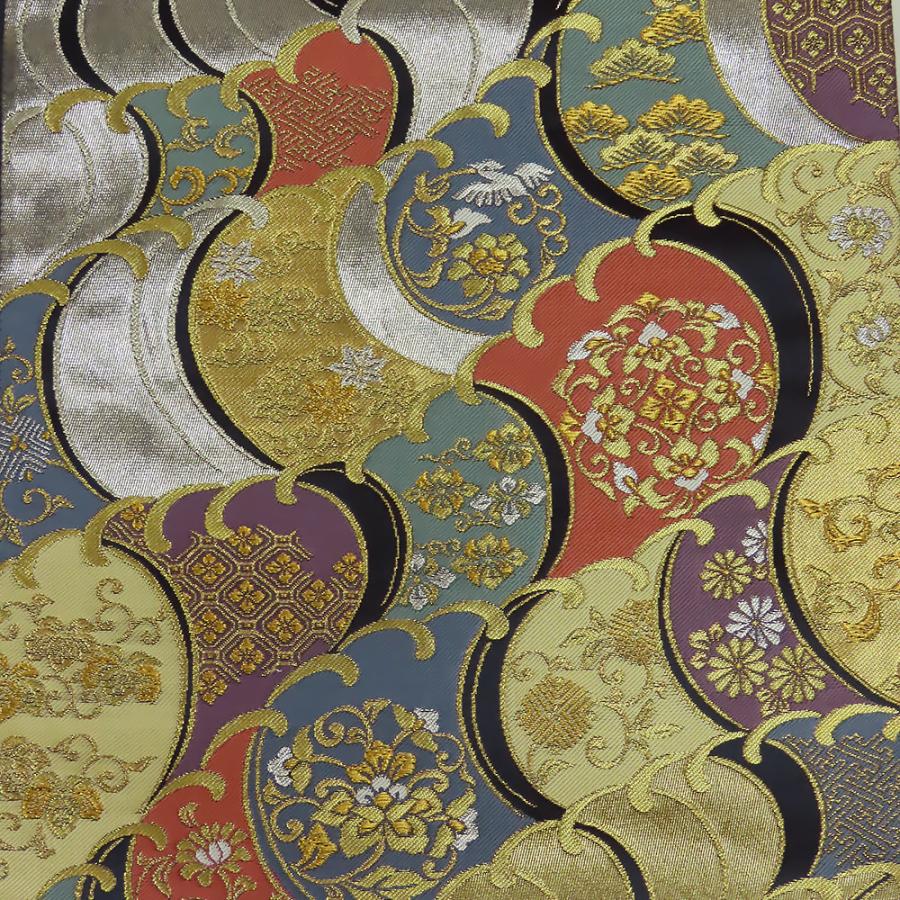 中古】美品 六通柄 袋帯 波濤華文／金・黒紺（b3583741-3197rym 