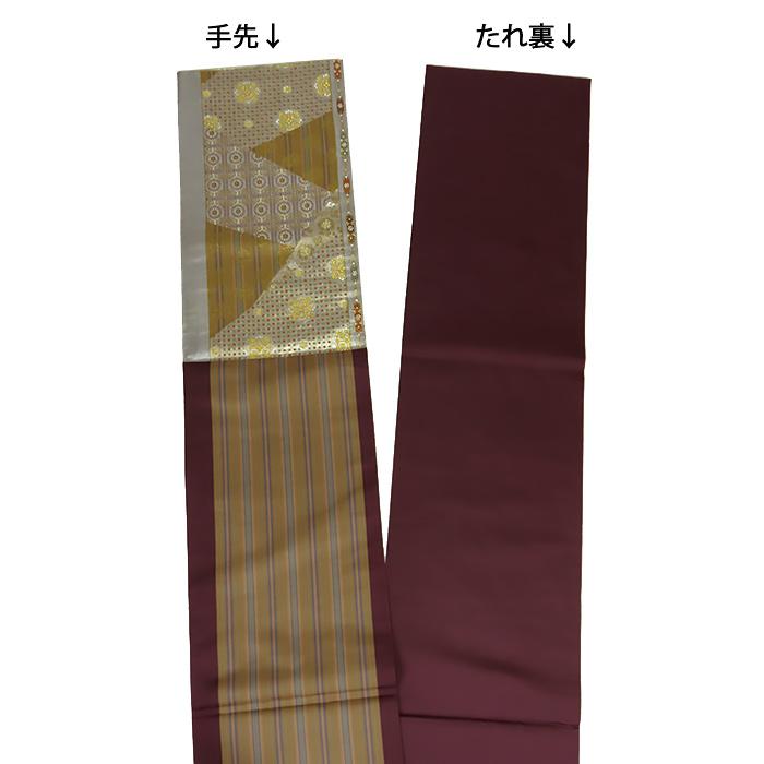 中古】美品 西陣 まいづる 引箔 六通柄 袋帯 正倉院名物裂紋 銀・金