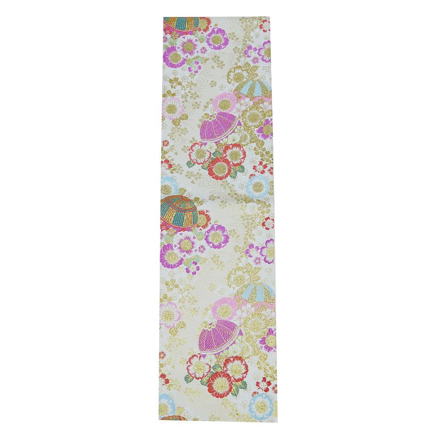 中古】美品 振袖用 六通柄 袋帯 貸衣装流れ 白地 マリ 桜 b3696960 
