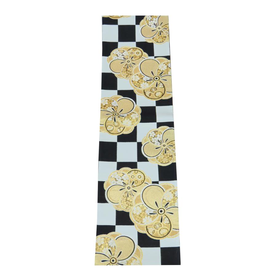 振袖用　正統派　華やかな花柄 袋帯 黒金赤　和柄超良品 振袖用 正統派 華やかな花柄 袋帯 黒金赤 和柄超良品 - メルカリ