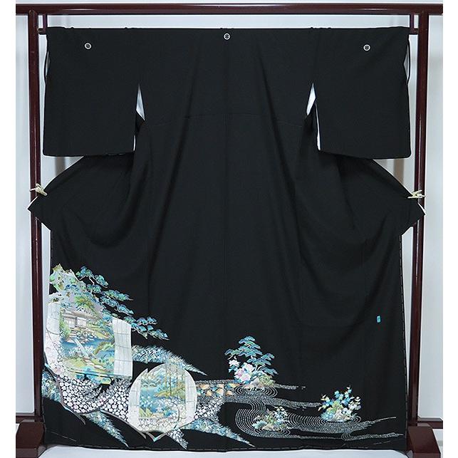 □裄71.5cm 新品 お仕立上り 本場加賀友禅 奥田勝将 作 黒