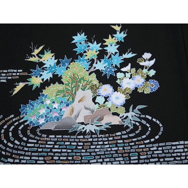 □裄71.5cm 新品 お仕立上り 本場加賀友禅 奥田勝将 作 黒
