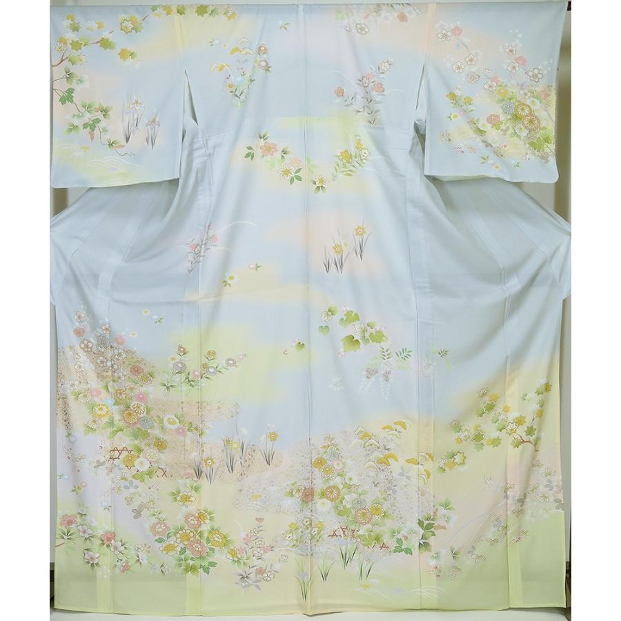 夏着物 新品 お仕立上り 絽 訪問着 薄グレー 居敷当あり K302 69ryam Www Fcekano Edu Ng
