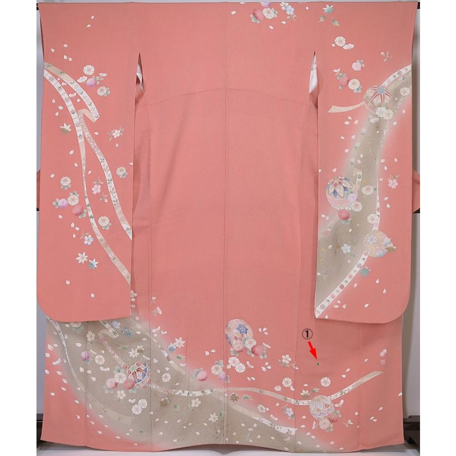 □2点セット 【中古】 美品 正絹 振袖 六通柄 袋帯 （k3282682 