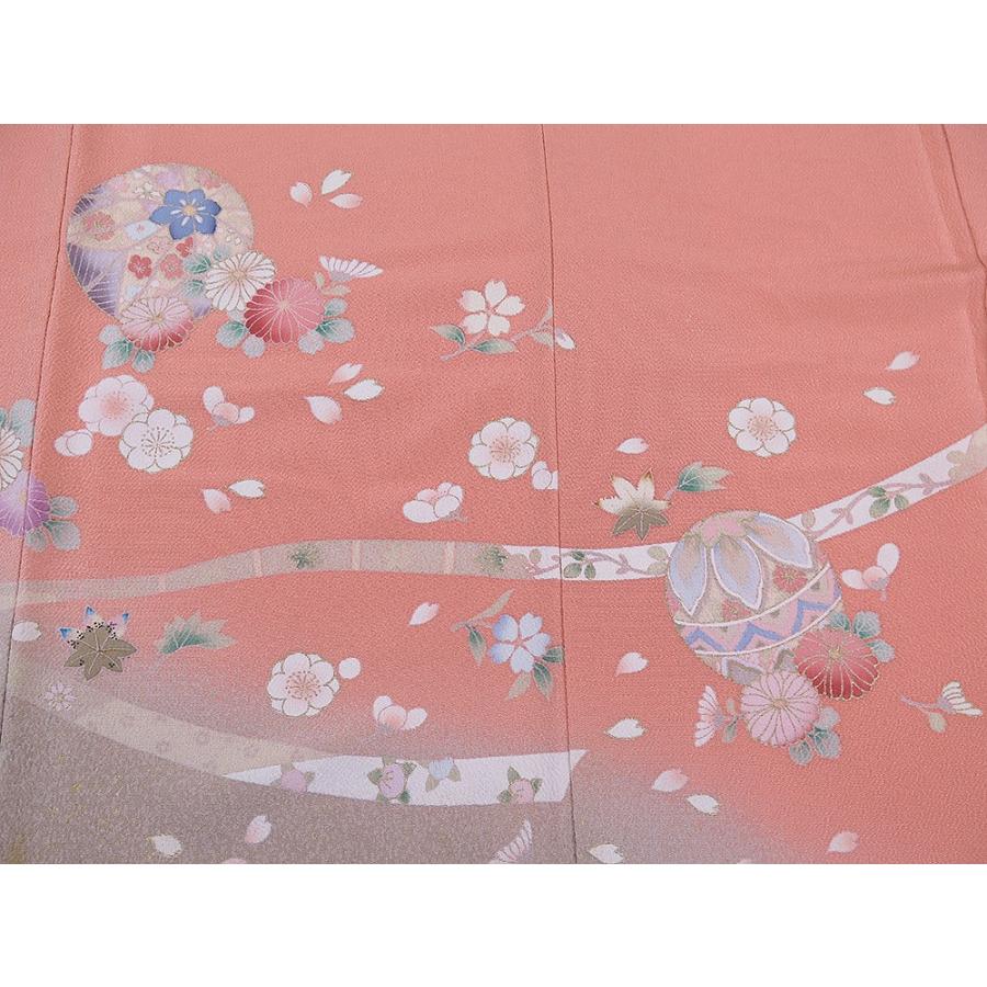 □2点セット 【中古】 美品 正絹 振袖 六通柄 袋帯 （k3282682