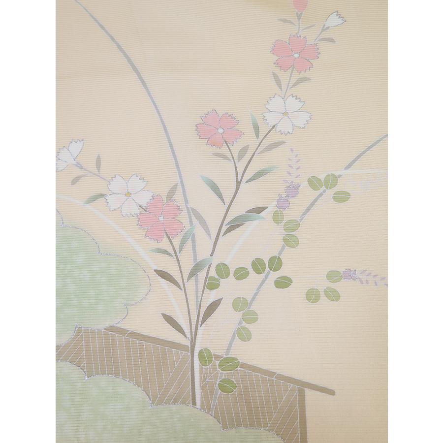 夏物 【中古】 美品 絽 付下げ 若向き 居敷当なし 肌色 （k3416094 