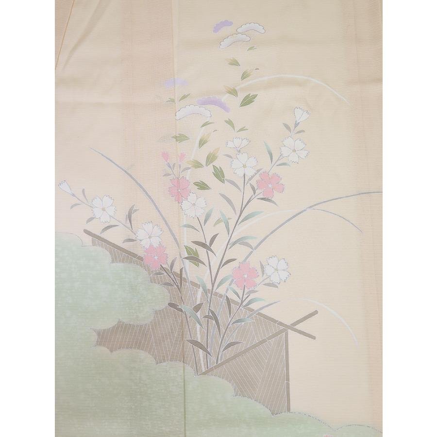 夏物 【中古】 美品 絽 付下げ 若向き 居敷当なし 肌色 （k3416094 