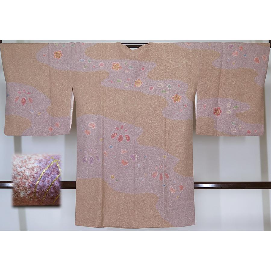 中古】美品 松井青々 道行コート 手書 京友禅 ハギレ有り （k3416827 