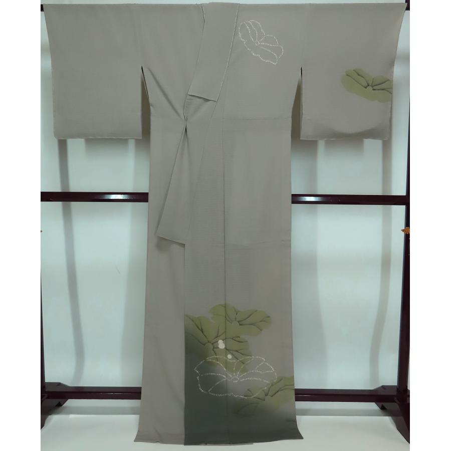 夏物　絽付下げ　絽ちりめん　正絹 　裄68.5cm　身丈166cm　新品　お仕立上り　k3503eall_1