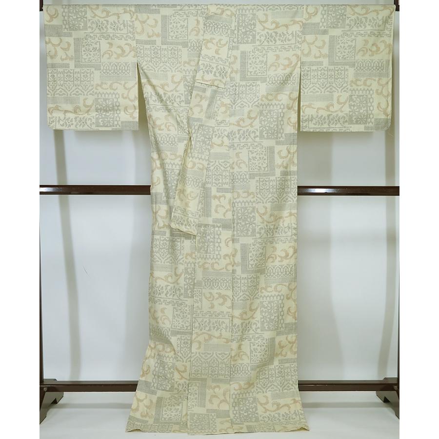 単衣仕立て 大きめサイズ 【中古】 美品 重要無形文化財技術使用 本場