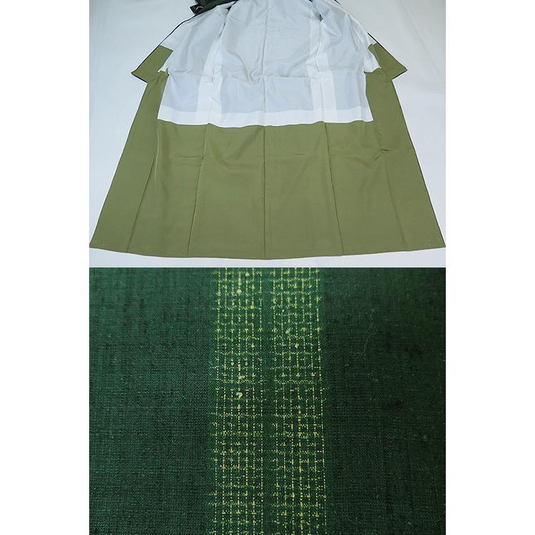 中古 美品 100山亀甲 本場結城紬 緑 証紙なし 重要無形文化財 新品未使用 重要無形文化財 中古 美品 100山亀甲 本場結城紬 緑 証紙なし 重要無形文化財 新品未使用 重要無形文化財