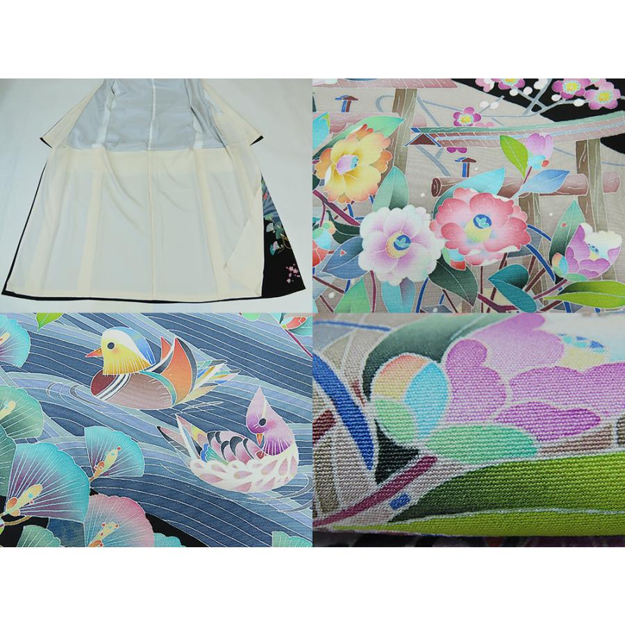 中古】美品 本場加賀友禅 天野雅彦 作 黒留袖 違い矢 k3555045 中古】美品 本場加賀友禅 天野雅彦 作 黒留袖 違い矢 k3555045