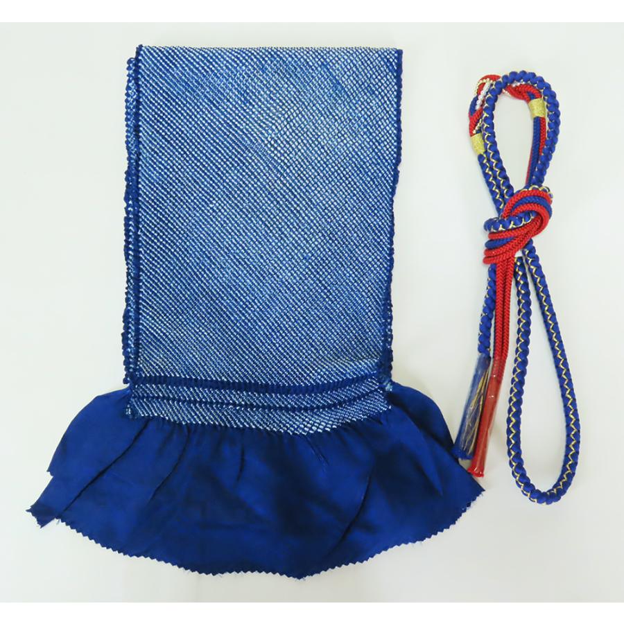 振袖用 正絹 帯締め 帯揚げ セット 飾り付き帯締め 総絞り帯揚げ 瑠璃 