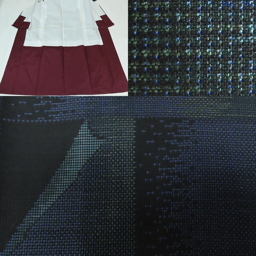 横双大島紬 特横双絣 紺系 身丈164cm 裄64cm 証紙なし【中古】美品 