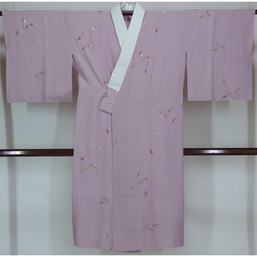 長襦袢 お洒落着用 婦人用 正絹 胴抜き仕立て 裄66cm 身丈118cm 【中古 