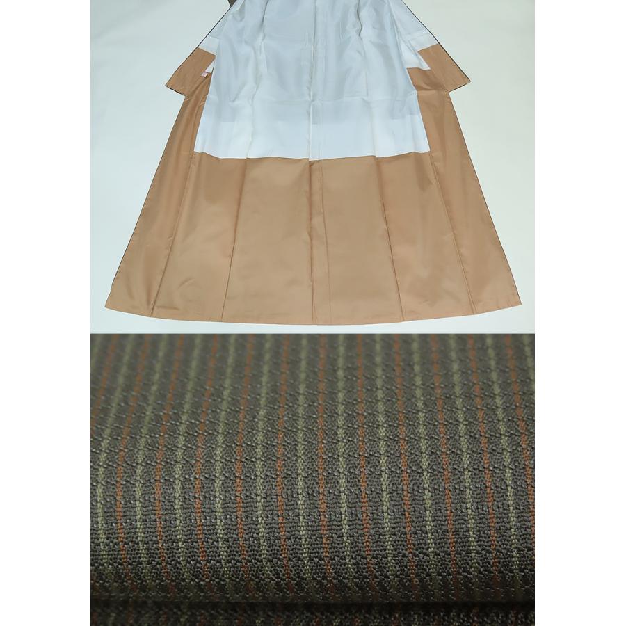 塩沢 お召し 袷 裄67.5cm 身丈163cm 撥水 未使用に近い 【中古】美品 