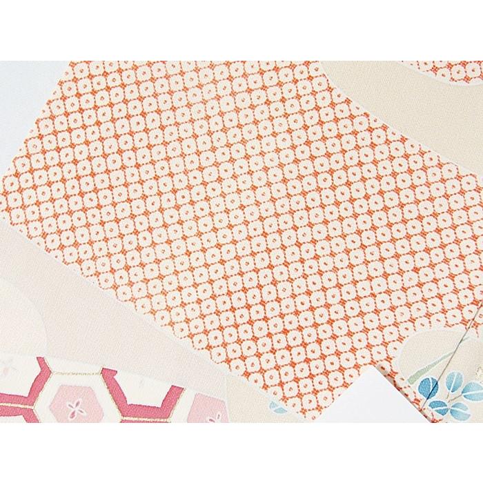 訪問着 袷着物 綸子 刺繍 刷疋田ヱ霞に吉祥花文 159cm前後ベスト
