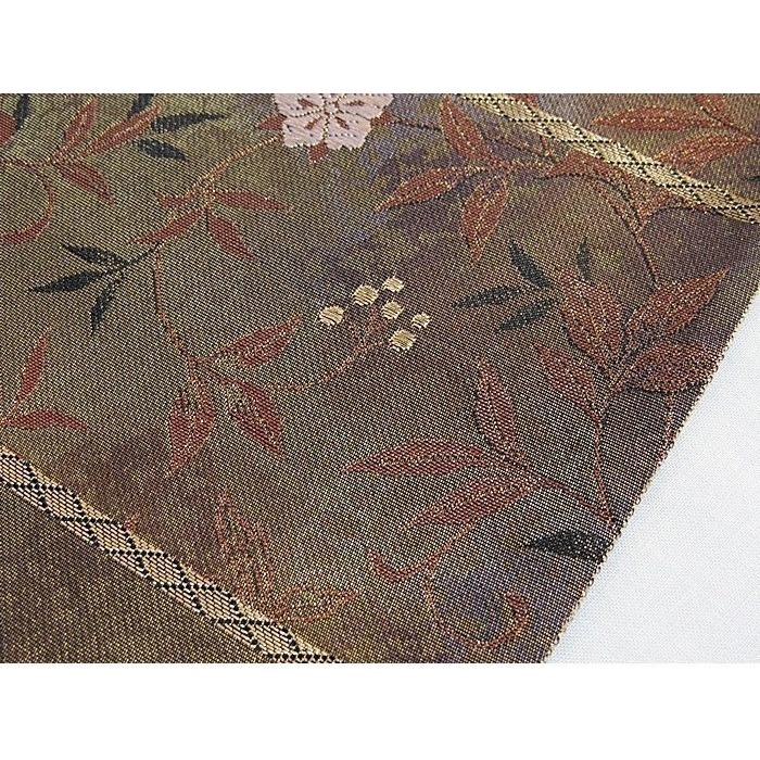 新品 錦袋帯】【未仕立て】西陣 落款入り 瑞兆 花丸文☆茶系 : kimono 