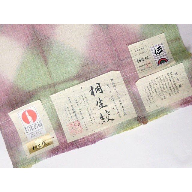 新品 未仕立て】【上州 桐生絞】【泉織物謹製】【全通柄】☆正絹 染九