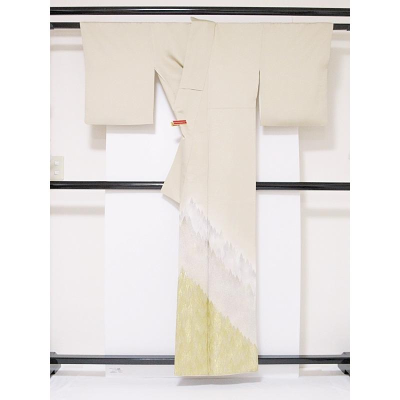 色留袖 正絹 比翼付(正絹) 3つ紋付 森林絵図 落款入り156cm前後ベスト 