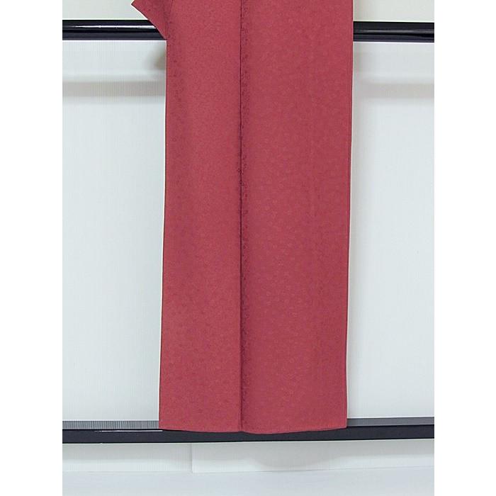 色無地】袷 1つ紋／紋綸子 共色八掛 紋尽くし／臙脂系☆151cm前後  