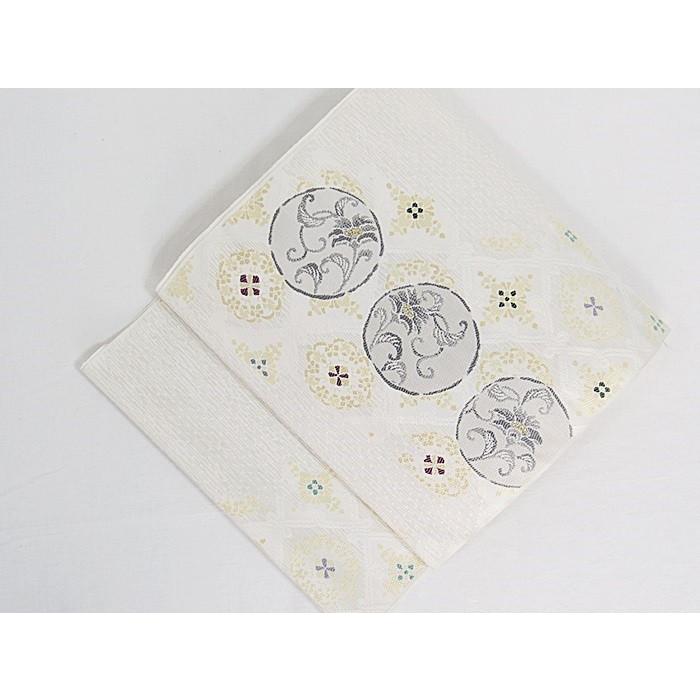 新品 未仕立て 西陣829 木原織物謹製 織九寸名古屋帯 変わり織菱取りに 