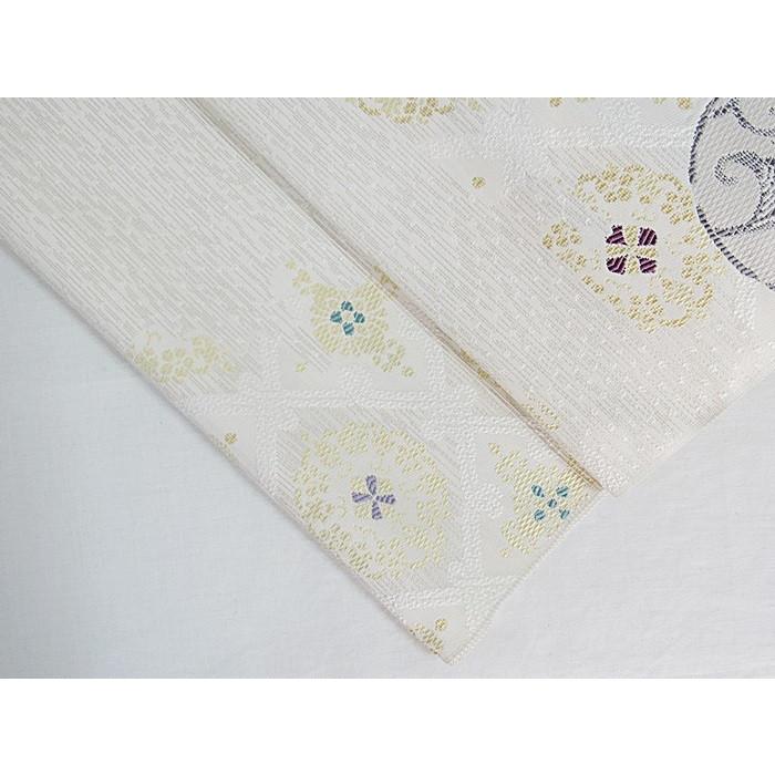 新品 未仕立て 西陣829 木原織物謹製 織九寸名古屋帯 変わり織菱取りに 