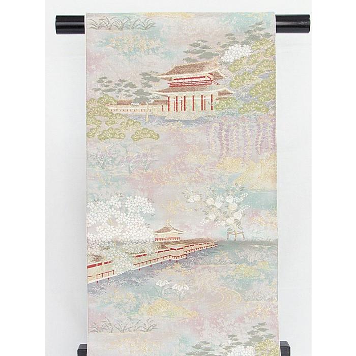 錦袋帯】平安神宮 京の景☆ブルーグリーン他【美品】 : kimonoマルイチ 