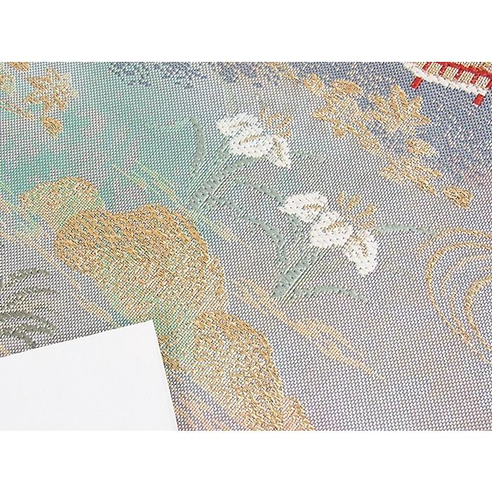 錦袋帯】平安神宮 京の景☆ブルーグリーン他【美品】 : kimonoマルイチ 